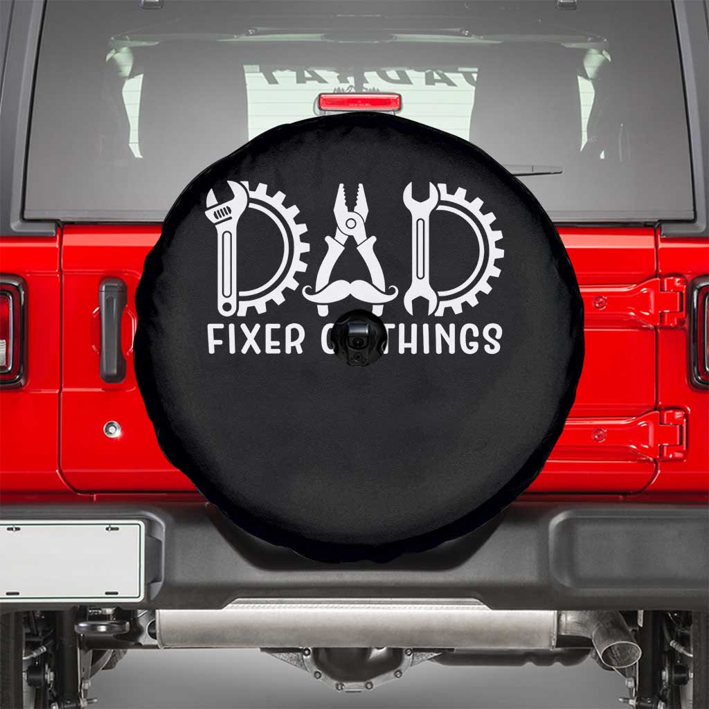 Dad Fixer Of Everything Garage Life Spare Tire Cover Auto Mechanic Fathers Day Gift