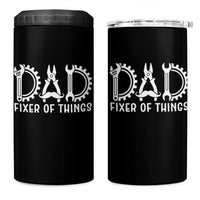 Dad Fixer Of Everything Garage Life 4 in 1 Can Cooler Tumbler Auto Mechanic Fathers Day Gift