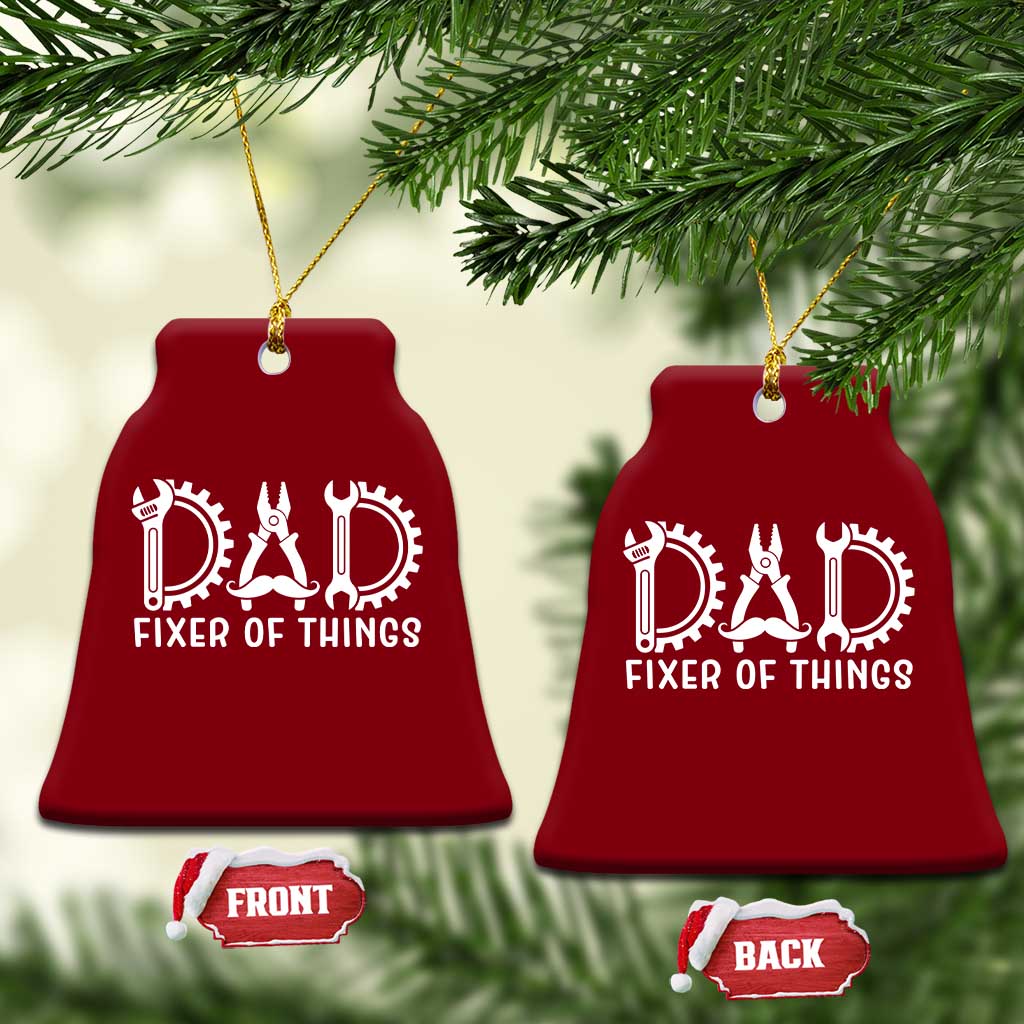 Dad Fixer Of Everything Garage Life Ceramic Ornament Auto Mechanic Fathers Day Gift
