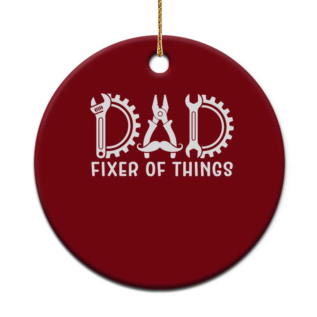 Dad Fixer Of Everything Garage Life Ceramic Ornament Auto Mechanic Fathers Day Gift