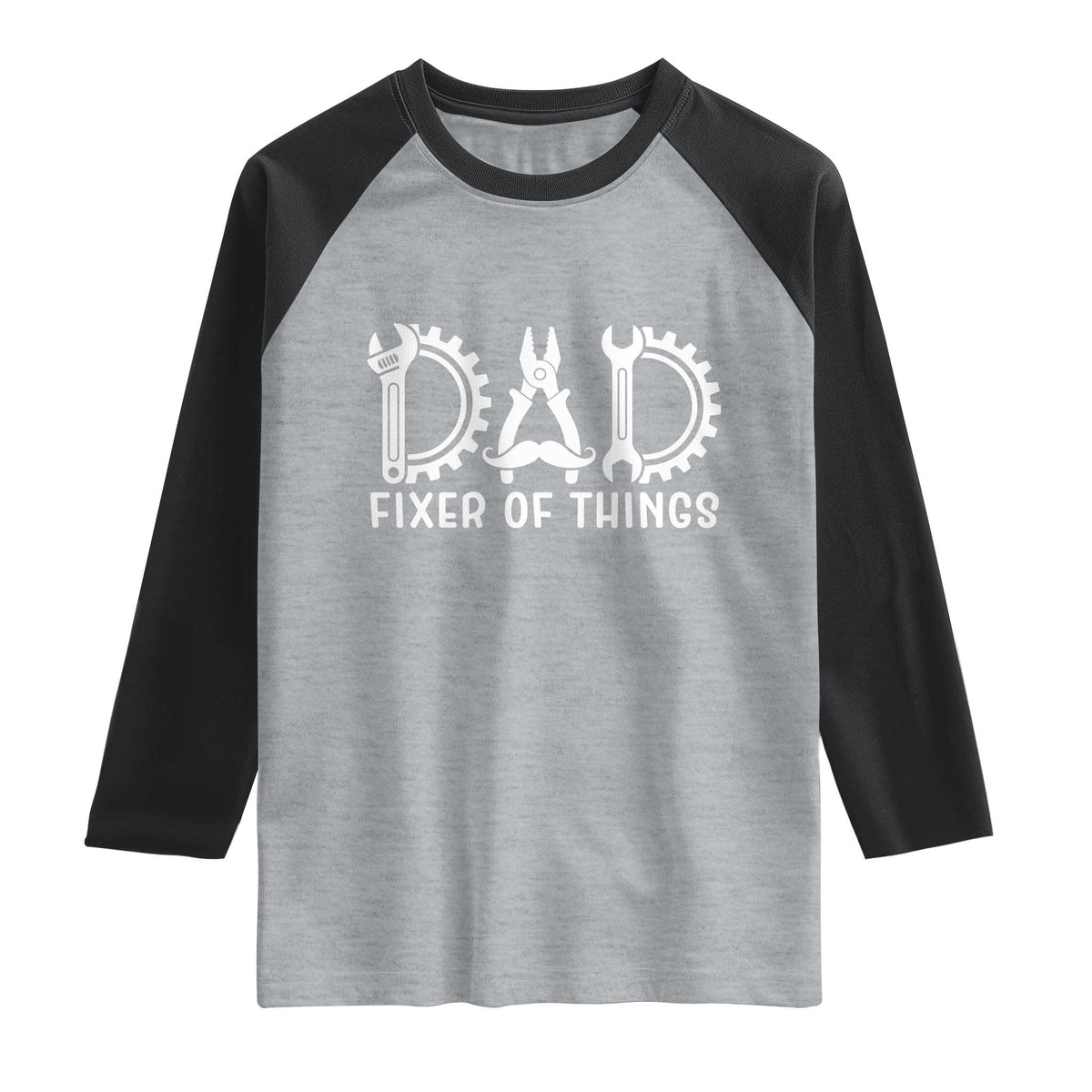 Dad Fixer Of Everything Garage Life Raglan Shirt Auto Mechanic Fathers Day Gift