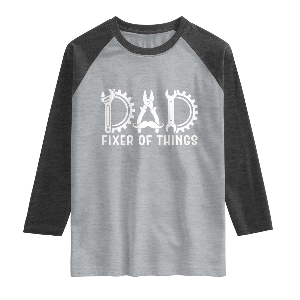 Dad Fixer Of Everything Garage Life Raglan Shirt Auto Mechanic Fathers Day Gift