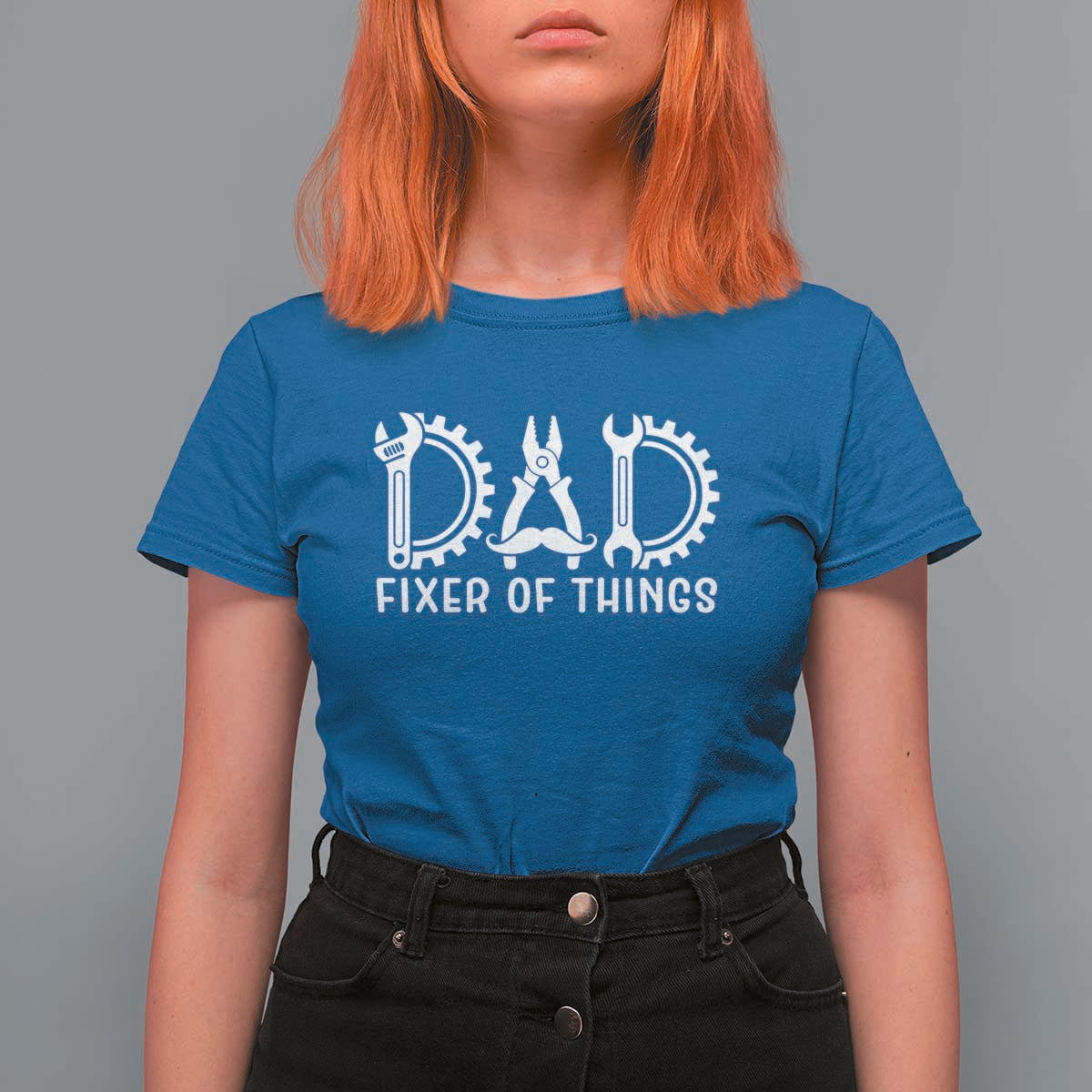 Dad Fixer Of Everything Garage Life T Shirt For Women Auto Mechanic Fathers Day Gift