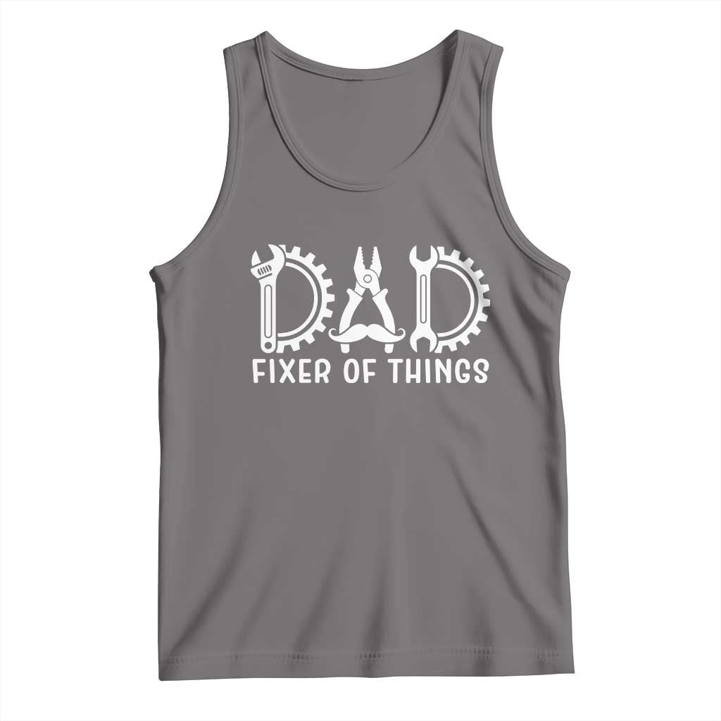 Dad Fixer Of Everything Garage Life Tank Top Auto Mechanic Fathers Day Gift