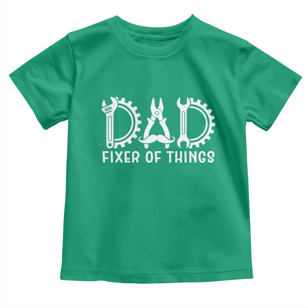 Dad Fixer Of Everything Garage Life Toddler T Shirt Auto Mechanic Fathers Day Gift