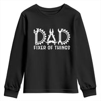 Dad Fixer Of Everything Garage Life Youth Sweatshirt Auto Mechanic Fathers Day Gift