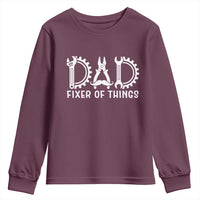 Dad Fixer Of Everything Garage Life Youth Sweatshirt Auto Mechanic Fathers Day Gift