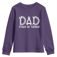 Dad Fixer Of Everything Garage Life Youth Sweatshirt Auto Mechanic Fathers Day Gift