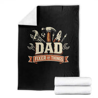 Mechanic Dad Fixer Of All Things Throw Blanket Funny Auto Repair Fathers Day