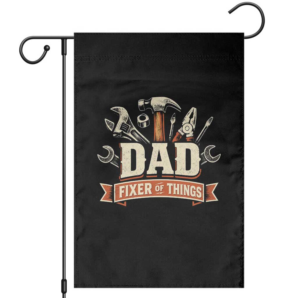 Mechanic Dad Fixer Of All Things Garden Flag Funny Auto Repair Fathers Day