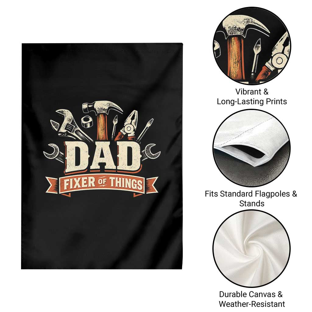 Mechanic Dad Fixer Of All Things Garden Flag Funny Auto Repair Fathers Day
