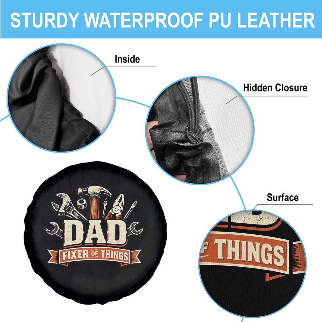 Mechanic Dad Fixer Of All Things Spare Tire Cover Funny Auto Repair Fathers Day