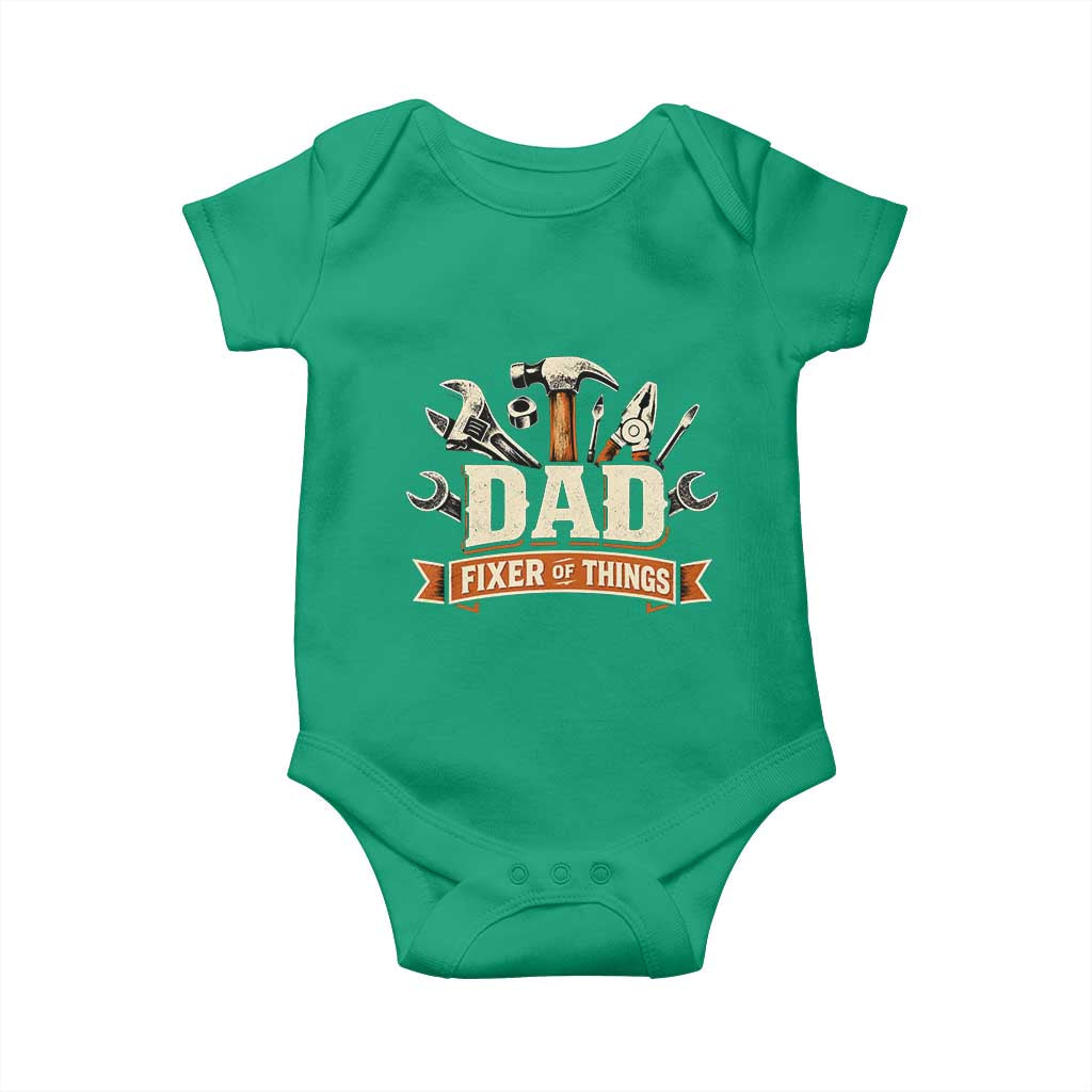 Mechanic Dad Fixer Of All Things Baby Onesie Funny Auto Repair Fathers Day