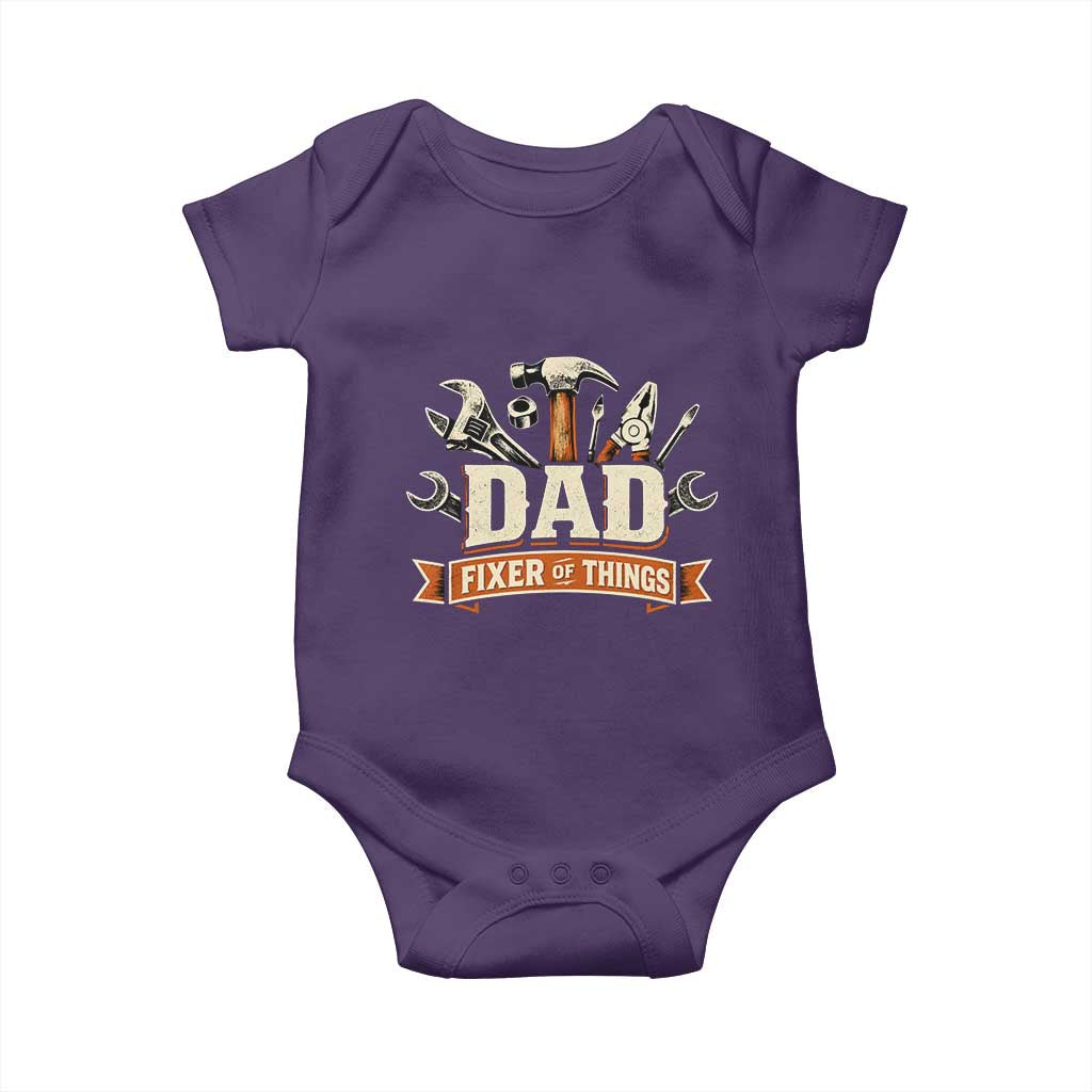 Mechanic Dad Fixer Of All Things Baby Onesie Funny Auto Repair Fathers Day