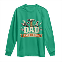 Mechanic Dad Fixer Of All Things Long Sleeve Shirt Funny Auto Repair Fathers Day