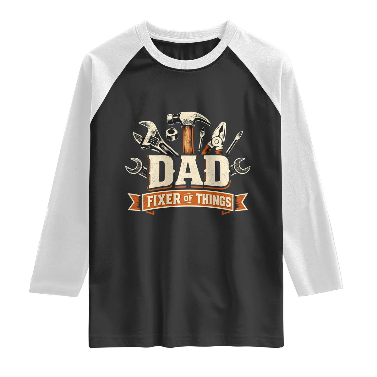 Mechanic Dad Fixer Of All Things Raglan Shirt Funny Auto Repair Fathers Day