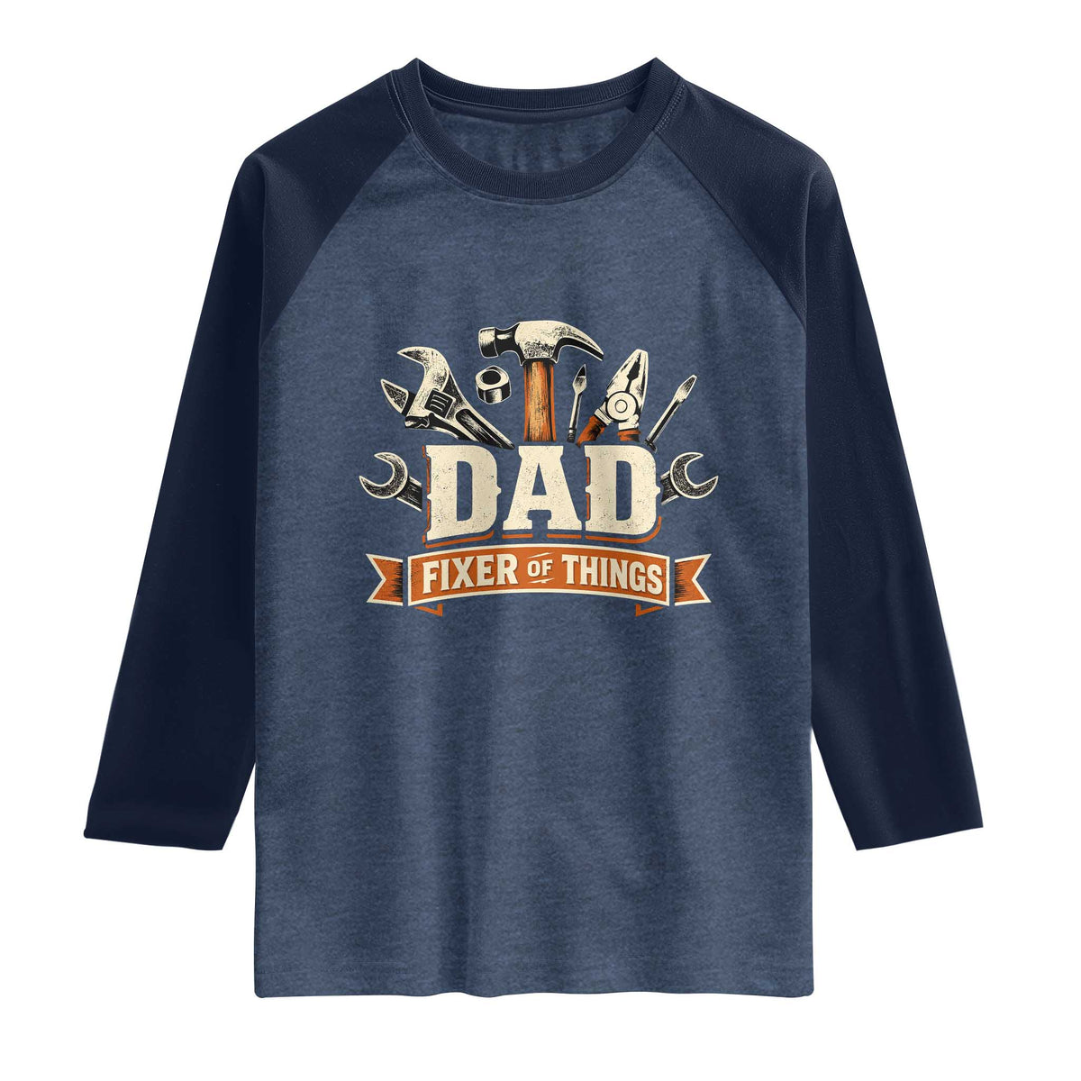 Mechanic Dad Fixer Of All Things Raglan Shirt Funny Auto Repair Fathers Day