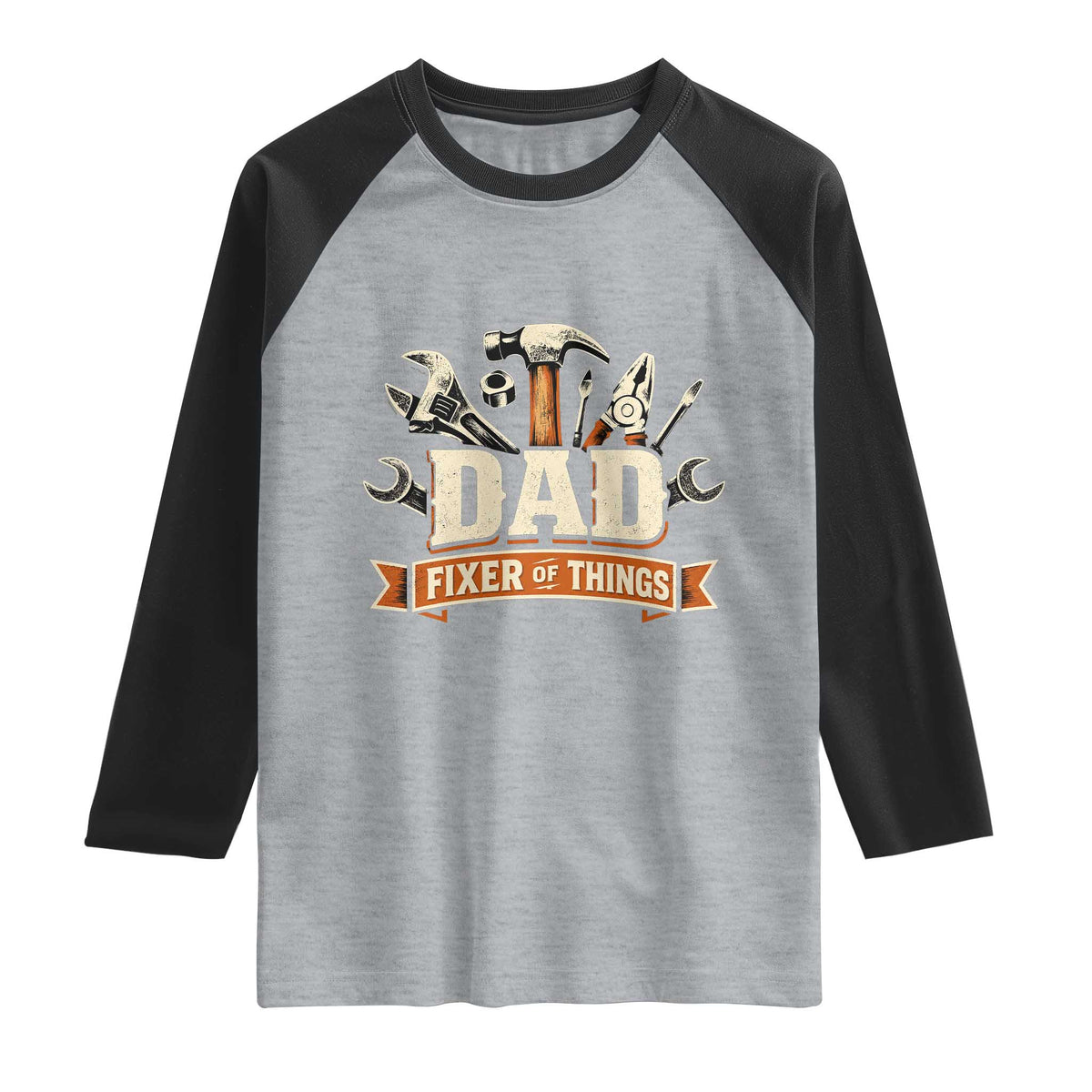 Mechanic Dad Fixer Of All Things Raglan Shirt Funny Auto Repair Fathers Day