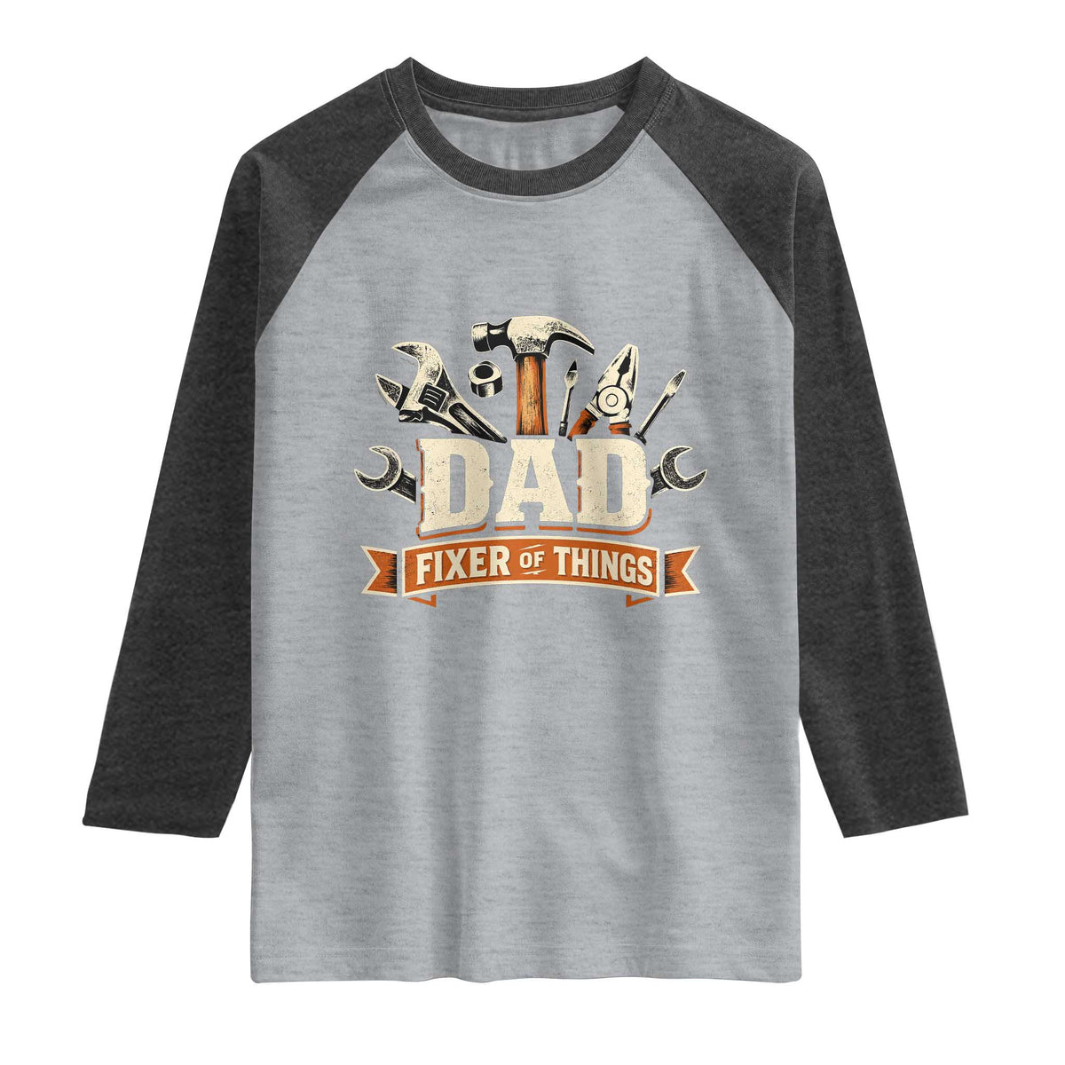 Mechanic Dad Fixer Of All Things Raglan Shirt Funny Auto Repair Fathers Day