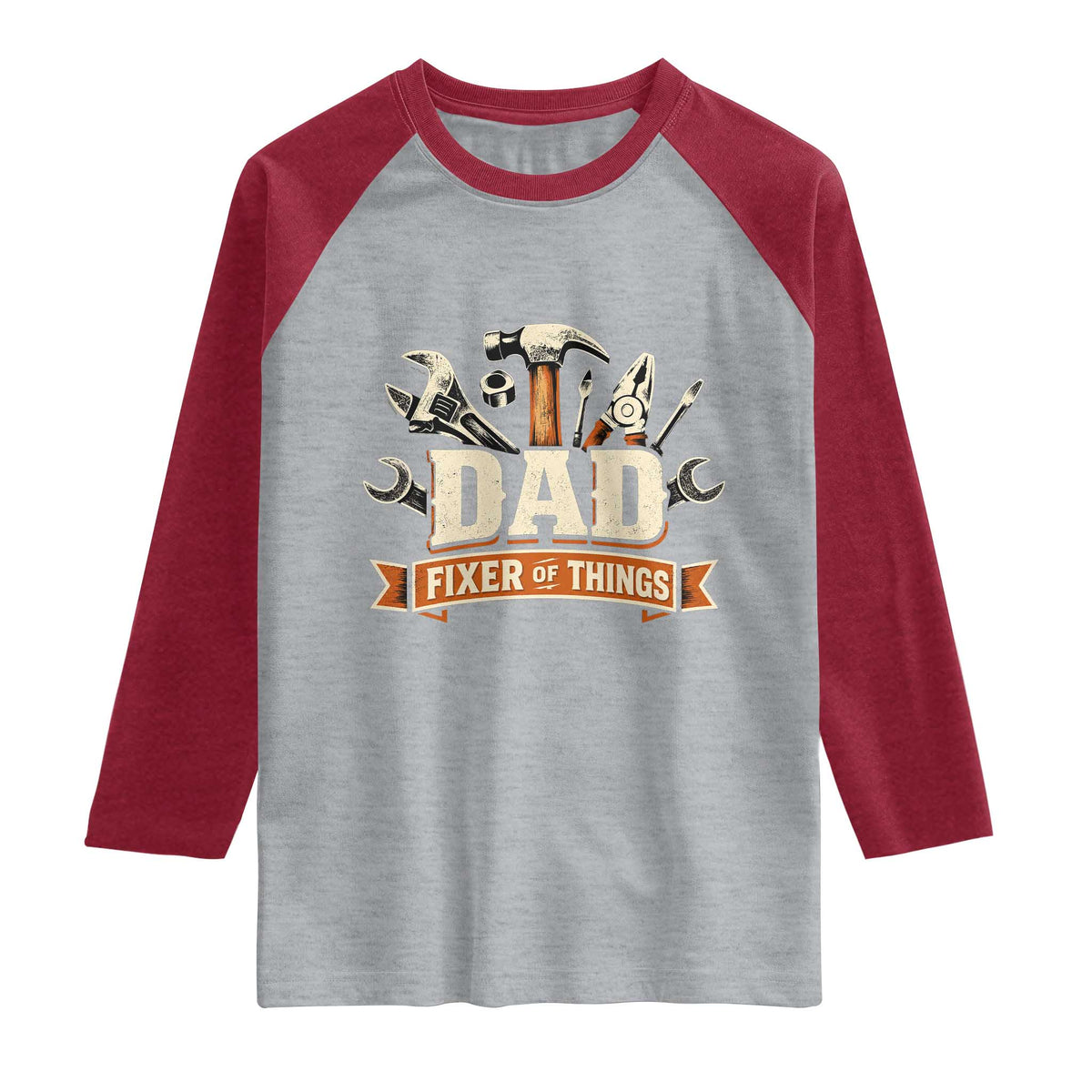 Mechanic Dad Fixer Of All Things Raglan Shirt Funny Auto Repair Fathers Day