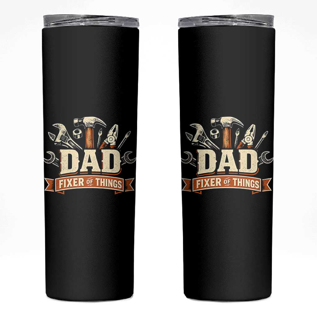 Mechanic Dad Fixer Of All Things Skinny Tumbler Funny Auto Repair Fathers Day