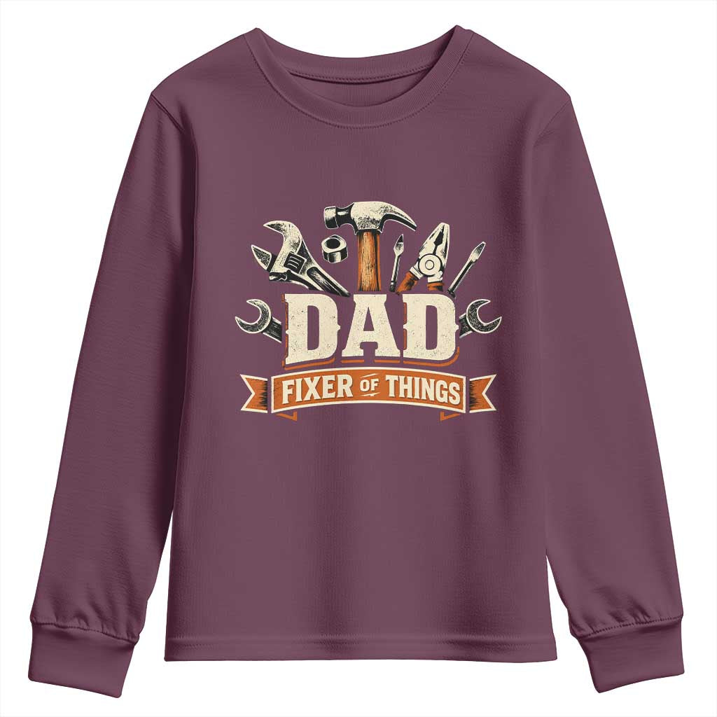 Mechanic Dad Fixer Of All Things Youth Sweatshirt Funny Auto Repair Fathers Day