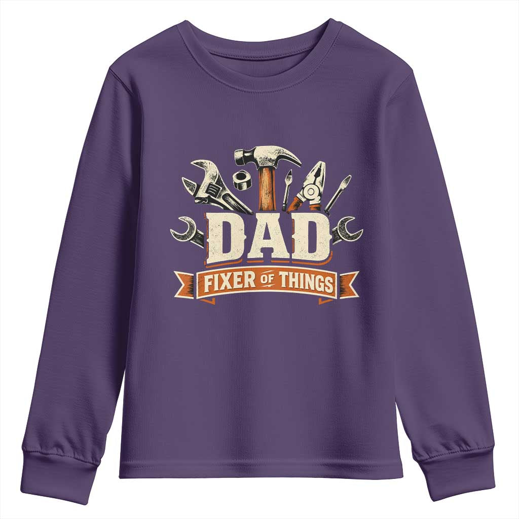 Mechanic Dad Fixer Of All Things Youth Sweatshirt Funny Auto Repair Fathers Day