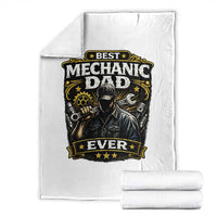Best Mechanic Dad Ever Throw Blanket Auto Repair Fathers Day Graphic