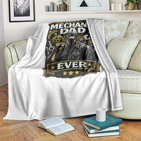 Best Mechanic Dad Ever Throw Blanket Auto Repair Fathers Day Graphic