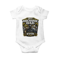 Best Mechanic Dad Ever Baby Onesie Auto Repair Fathers Day Graphic