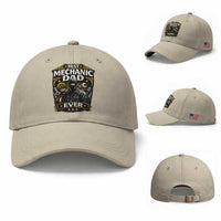 Best Mechanic Dad Ever Baseball Cap Auto Repair Fathers Day Graphic