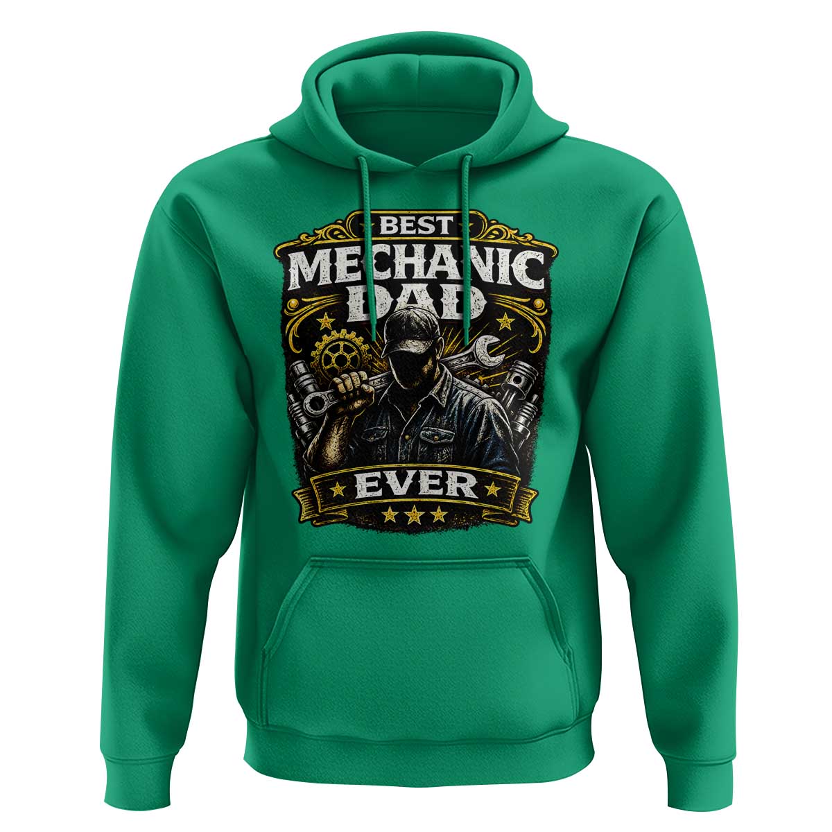 Best Mechanic Dad Ever Hoodie Auto Repair Fathers Day Graphic