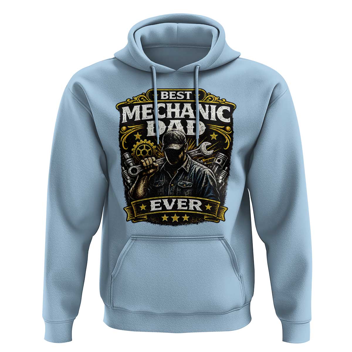 Best Mechanic Dad Ever Hoodie Auto Repair Fathers Day Graphic