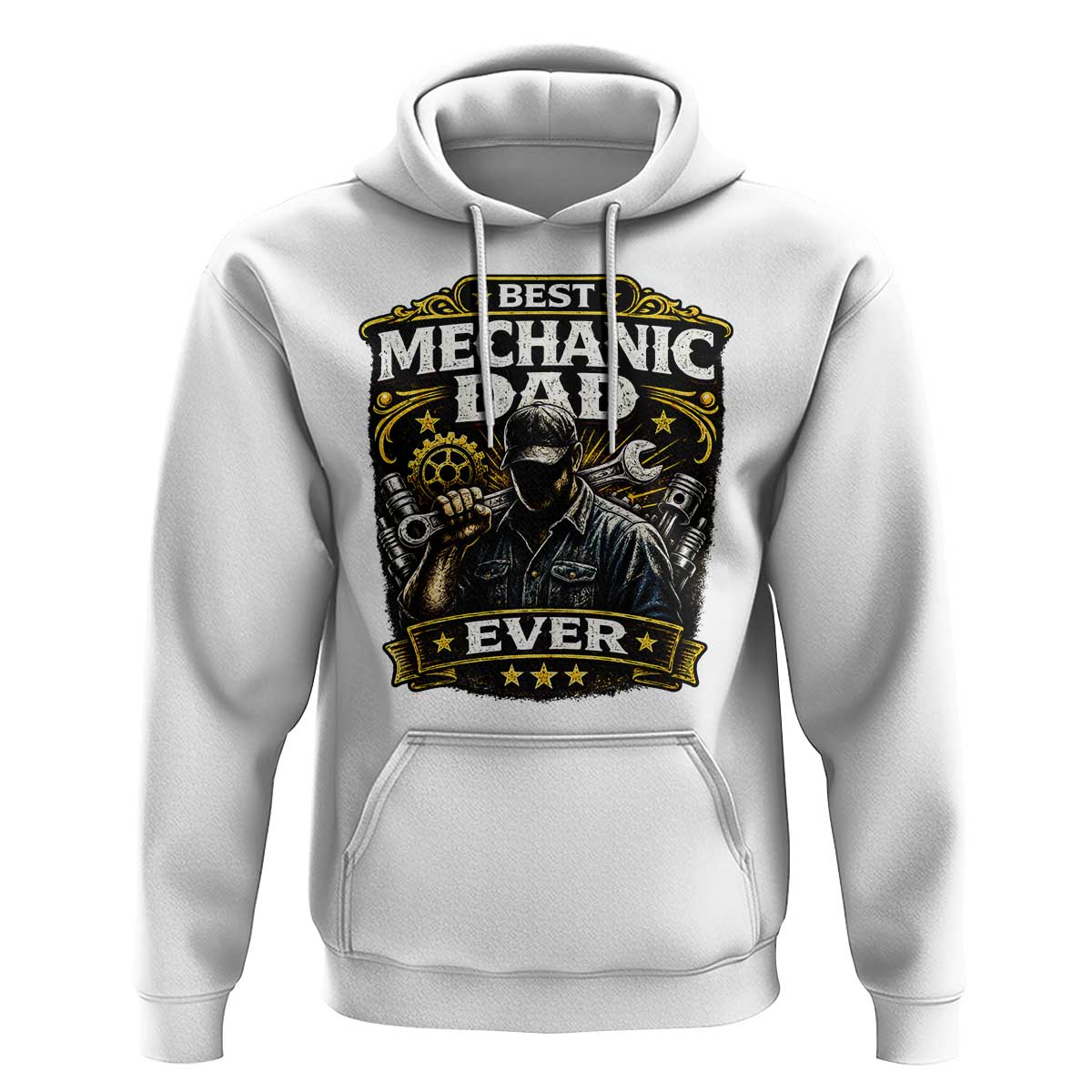 Best Mechanic Dad Ever Hoodie Auto Repair Fathers Day Graphic