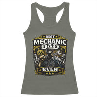 Best Mechanic Dad Ever Racerback Tank Top Auto Repair Fathers Day Graphic