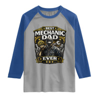 Best Mechanic Dad Ever Raglan Shirt Auto Repair Fathers Day Graphic