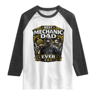 Best Mechanic Dad Ever Raglan Shirt Auto Repair Fathers Day Graphic