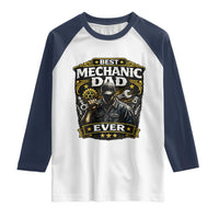 Best Mechanic Dad Ever Raglan Shirt Auto Repair Fathers Day Graphic