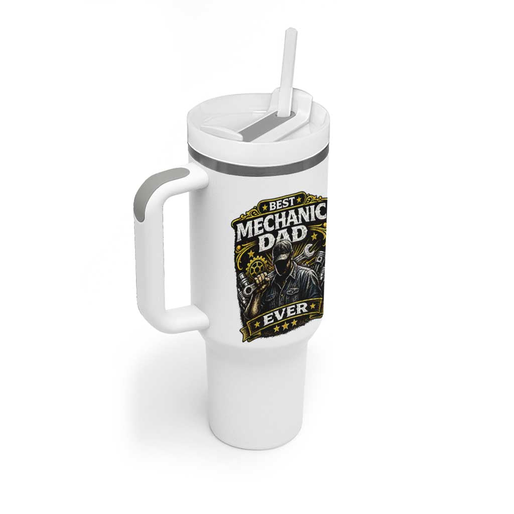 Best Mechanic Dad Ever Tumbler With Handle Auto Repair Fathers Day Graphic