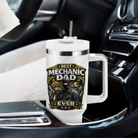 Best Mechanic Dad Ever Tumbler With Handle Auto Repair Fathers Day Graphic