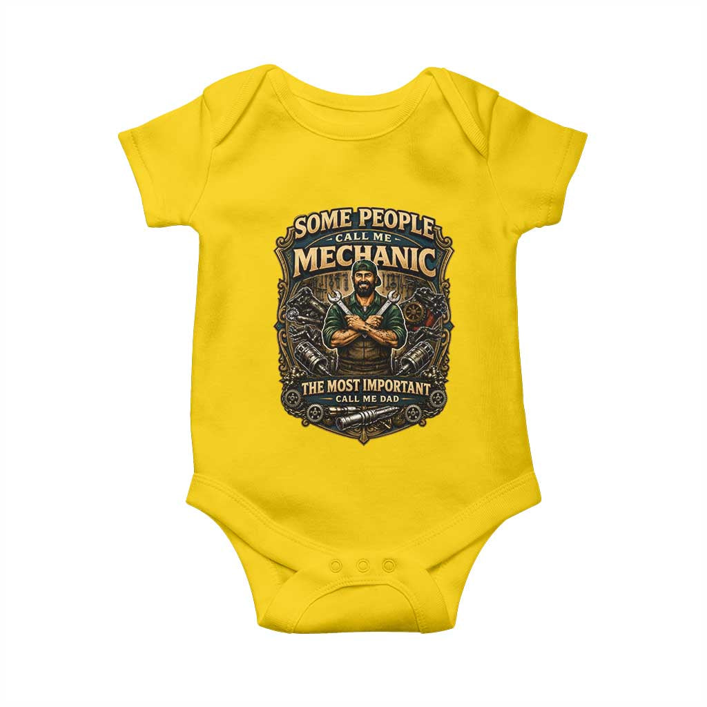 Some People Call Me Mechanic Important Call Me Dad Baby Onesie Fathers Day Gift