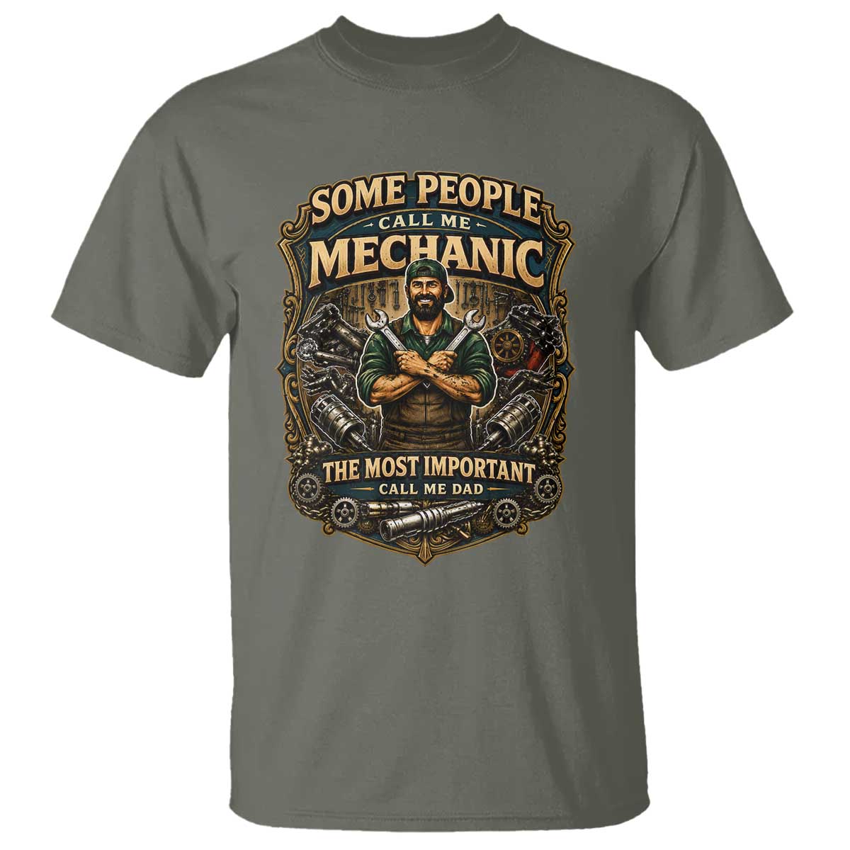 Some People Call Me Mechanic Important Call Me Dad T Shirt Fathers Day Gift