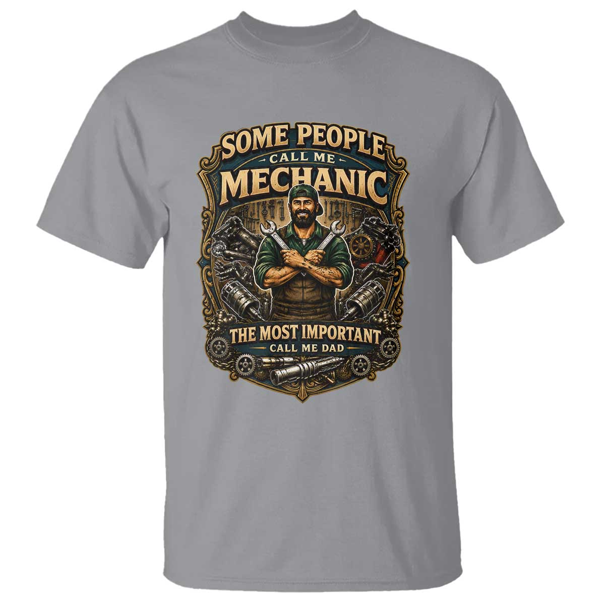 Some People Call Me Mechanic Important Call Me Dad T Shirt Fathers Day Gift