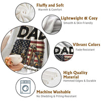 Mechanic Dad American Flag Throw Blanket If He Cant Fix It No One Can