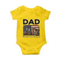 Mechanic Dad American Flag Baby Onesie If He Cant Fix It No One Can
