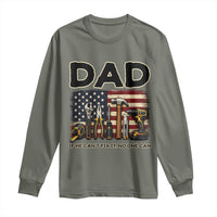 Mechanic Dad American Flag Long Sleeve Shirt If He Cant Fix It No One Can