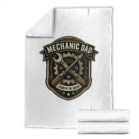 Mechanic Dad Legend In The Garage Throw Blanket Funny Auto Repair Fathers Day Gift