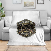 Mechanic Dad Legend In The Garage Throw Blanket Funny Auto Repair Fathers Day Gift