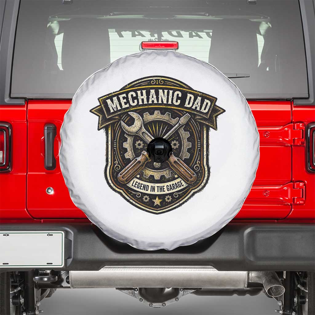 Mechanic Dad Legend In The Garage Spare Tire Cover Funny Auto Repair Fathers Day Gift