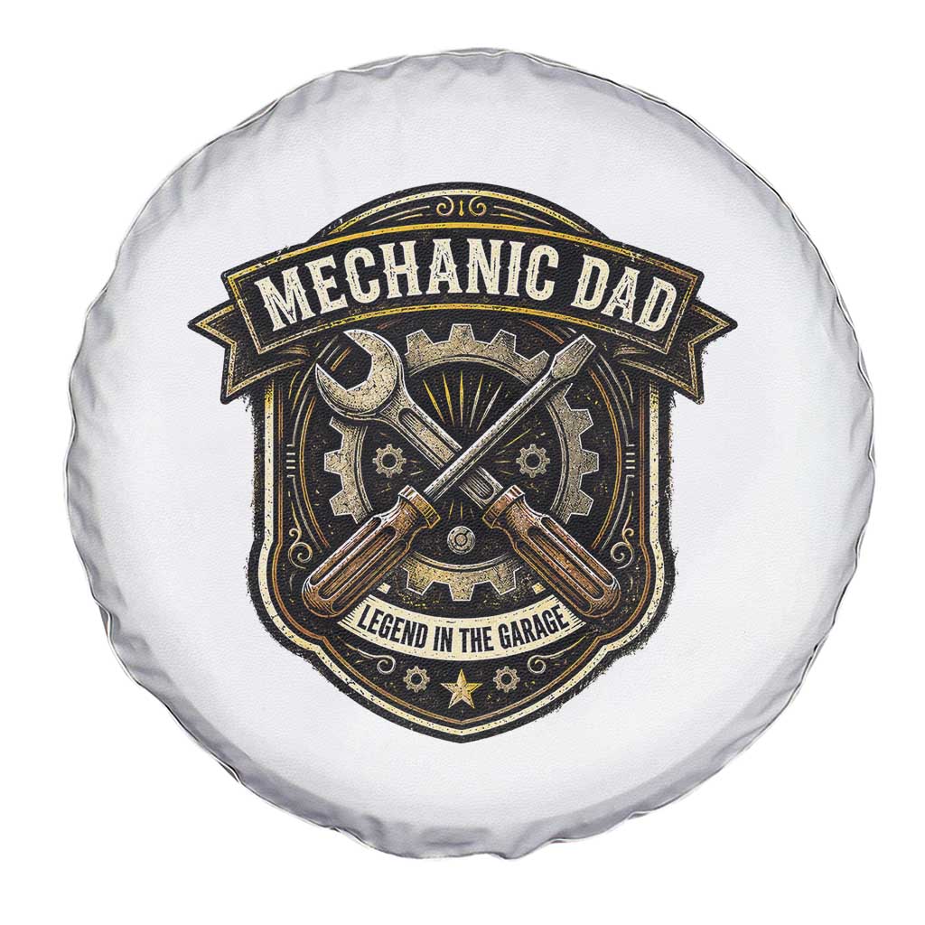 Mechanic Dad Legend In The Garage Spare Tire Cover Funny Auto Repair Fathers Day Gift